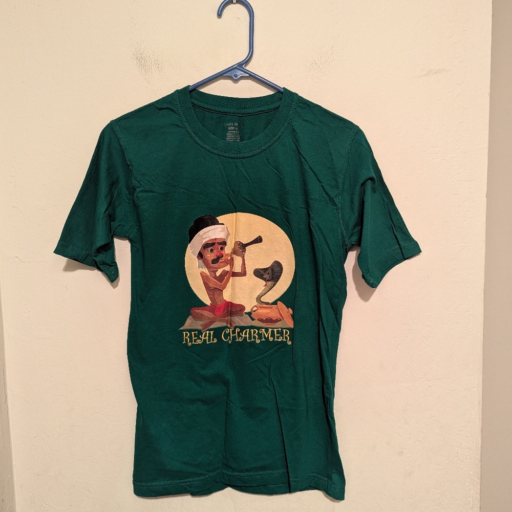 Craft House Real Charmer Green Short Sleeve Shirt Size Small